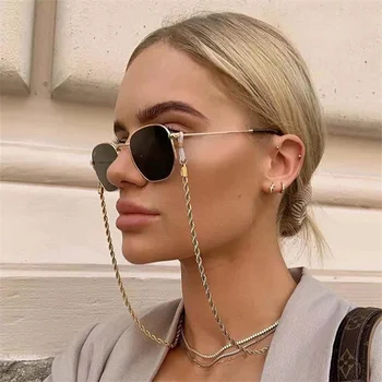 Modne Okulary do Czytania Łańcuch dla Kobiet Metalowe Okulary Sznury Sznurki Do Okularów Pasy Mocujące Blokadę Punktów