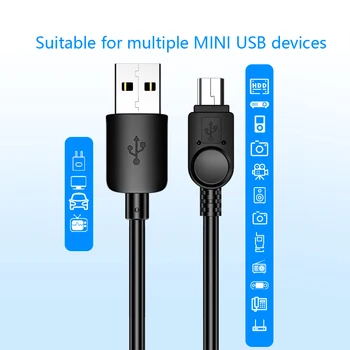 2 m MINI kabel USB V3 kabel do transmisji danych Kabel do rejestratora MP3, MP4, Aparat Cyfrowy przenośny dysk twardy Szybka Ładowarka Kabel 3