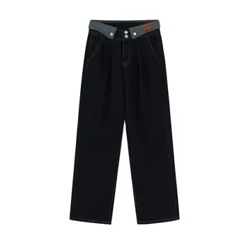 Vintage Damskie Dżinsy Temat Codziennych Denim Spodnie Damskie Harajuku Modne Ins Uliczne Oversize Spodnie Z Wysokim Stanem 2022